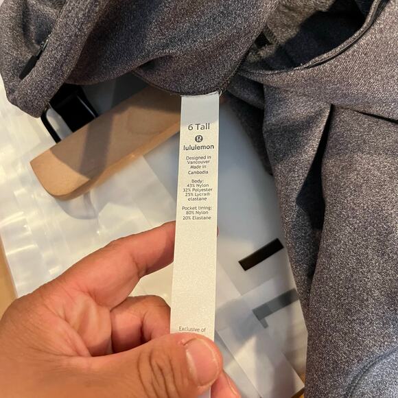 Lululemon Speed Up Tights Heathered Black Gray Size 6 Tall 31” - Picture 8 of 8